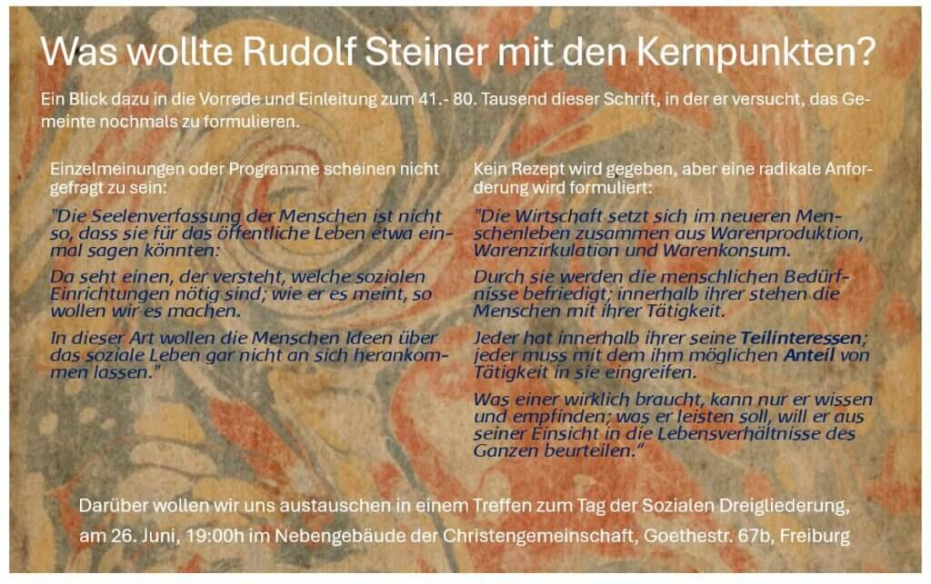 Was wollte Rudolf Steiner mit den Kernpunkten?